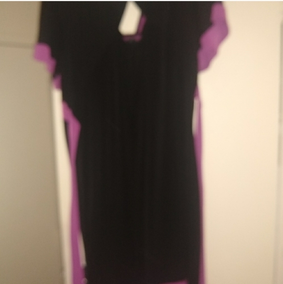 💐 magenta trim midi dress - Picture 2 of 2